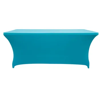 

Marious Brand New Arrival 10pcs 4FT, 6FT,8FT Rectangle Table Cover Wedding Elastic Table Cloths For Banquet Event FREE SHIPPING