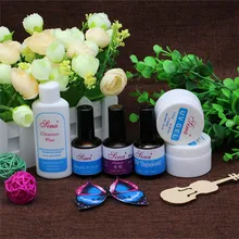 Nail Art 2 XClear Прозрачный УФ-Гель + Cleanser Plus + Грунтовка базовый Слой + Сверху Пальто + Осушитель Для Маникюр Советы Расширение