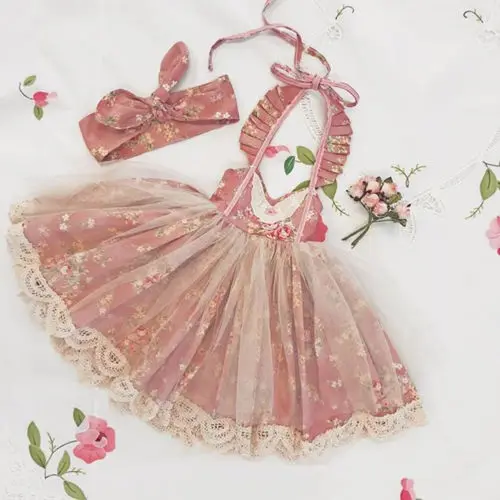 

Kids Baby Girl Dress Lace Floral Tulle Dress Party Dress Flower Sundress Clothes