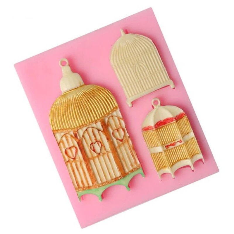 

Chocolate Cookie Baking Silicone Molds Bird Cages Shape Mold Candy Fimo Clay Mould Moule Gateau Fondant Cake DecoratingTools-38