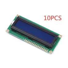 10 шт. LCD1602 монитор 1602A ЖК-дисплей символ 1602 5 В синий экран дисплей модули подсветка Синий 16X2