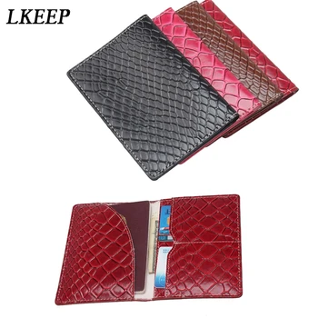 

New PU Leather Passport Cover Protector Fashion Alligator Embossing Travel Passport Case Men Women ID Credit Card Holder Wallet