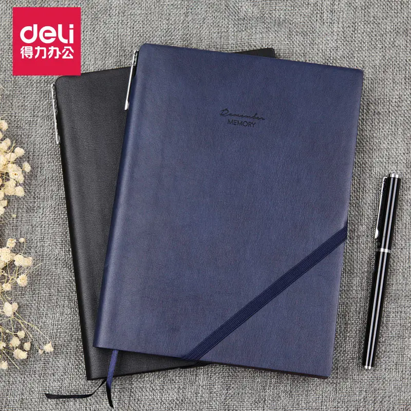 

Deli Notebook Business Vintage 25K/A5 Daily Use Soft PU Leather Stationery Supplies