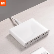 Оригинальное быстрое зарядное устройство XIAOMI QC3.0 мобильное умное устройство 110-240 в 60 Вт 5 USB 1 порт type-C выход QC 3,0 USB-C для iPhone, iPad