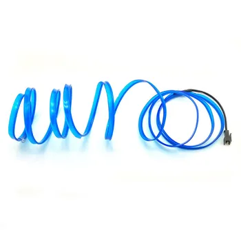 

Neon Strip Tape Blue 5000 hours EL Cold Light Wire&Adapter 12V Car Interior Decor Fluorescent Universal Practical