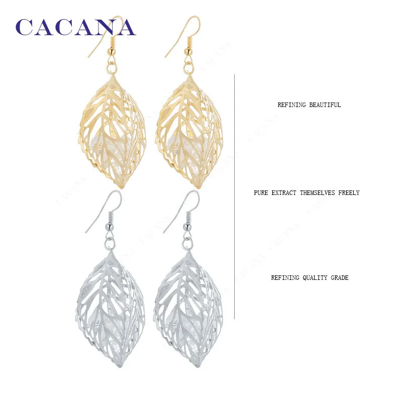 CACANA Dangle Long Earrings For Women A Basket Of CZ Bijouterie Hot Sale No.A1074 A1075