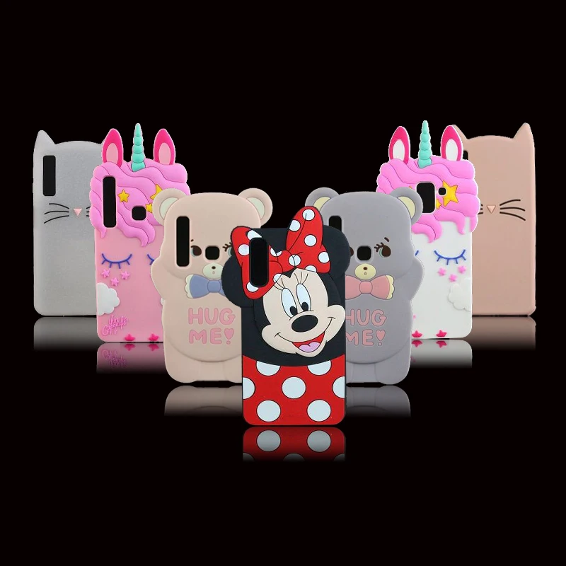 

For Samsung A6 A7 A8 Plus A9 2018 Case 3D Silicon Cartoon Phone Cover Case for Samsung Galaxy A7 A8 A9 2018 A8+ A6+ Fundas