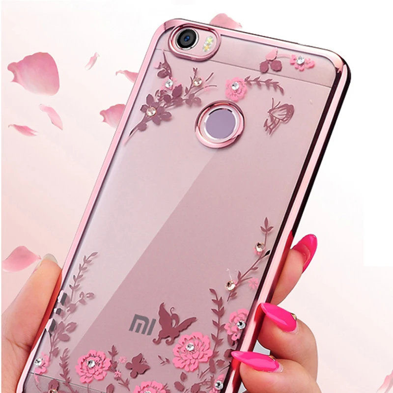 Роскошный мягкий чехол на заднюю панель для Xiaomi Redmi 6 защитный с цветком redmi6 чехлы