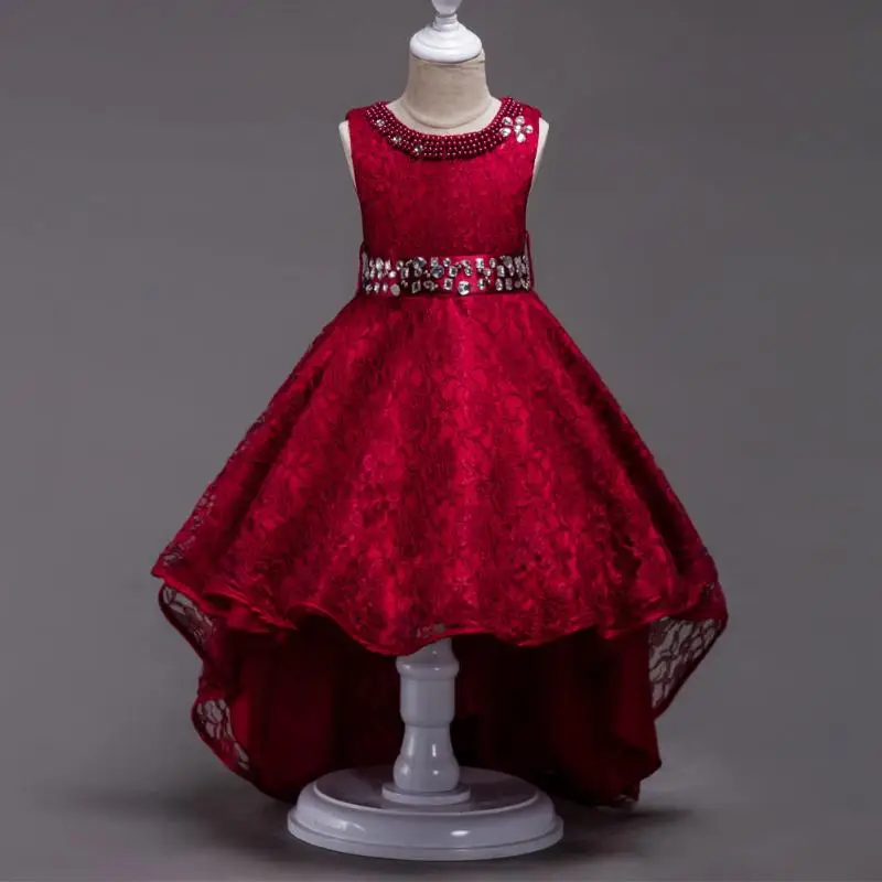 

Holiday Dresses Girl New Year Evening Dress Princess Children Lace Costumes Christmas Ball Gown Elegant Wedding Party