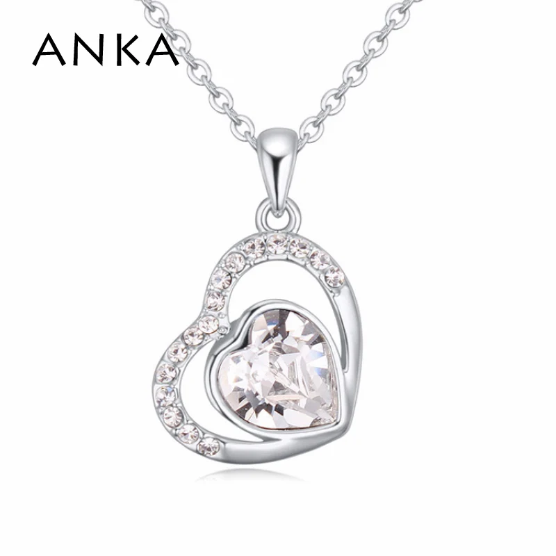 

2016 Valentine's Day Gift Heart Shape Pendant Necklaces Crystals from SWAROVSKI Women Collier Party Jewelry #116358