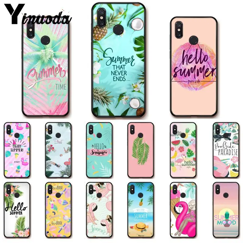 

Yinuoda Hello Summer holiday travel girl Phone Case for Xiaomi Redm4X 6A 5A 7A Redmi5 5Plus Note8 8Pro 7 mi A1 A2Lite