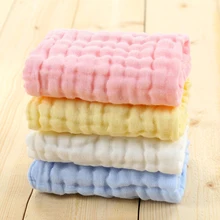 

Hot Sale Small Towel 25*25cm Soft 100% Cotton Gauze Hand Towel Adults and Children Handkerchief Reusable Washing Face Towel