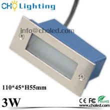 10 шт./лот 3 Вт Led Footlight квадратные настенные светильники для лестницы шаг/фойе, настенные Угловые лампы, CE/RoHS 12 Вольт 220 В