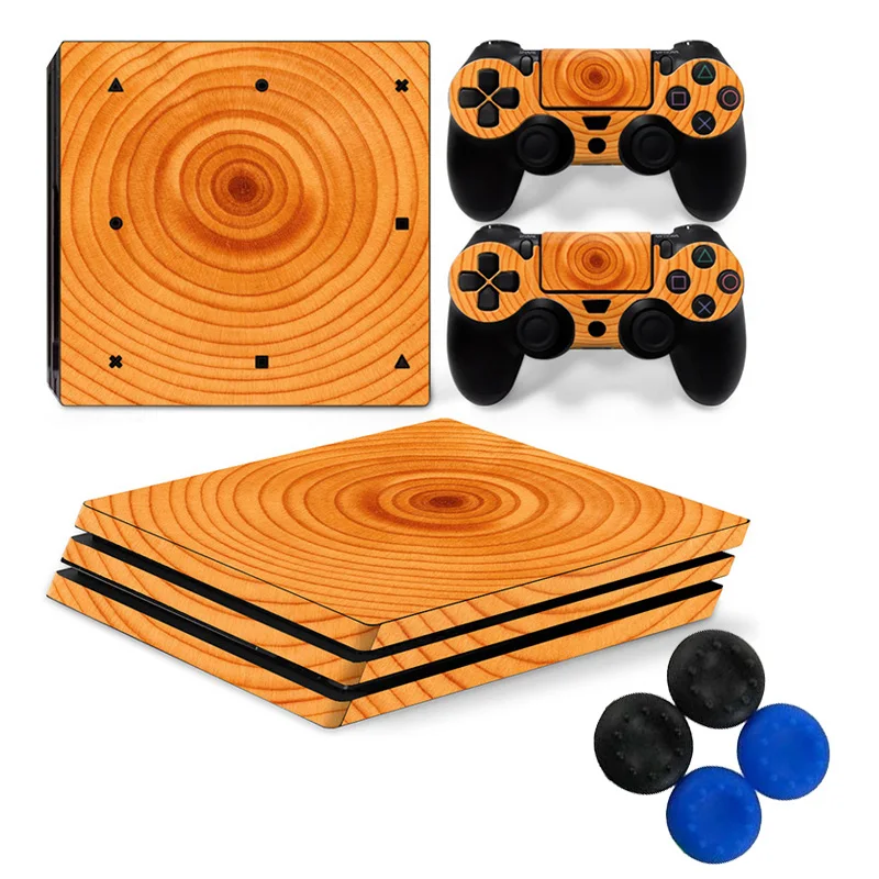 

New Play Station 4 Pro Games Host Stickers Simple Crude Wood Controller Skin Sticker for Playstation 4 PRO Game Play PS4-13