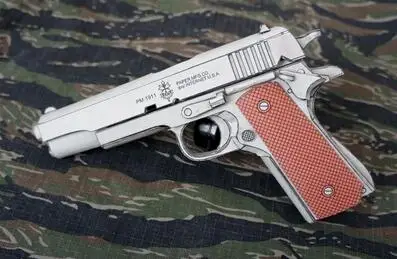 Colt M1911A1 пистолет DIY сборка бумажного пистолета моделирование оружия военная модель оружия мальчик подарок на день рождения A300 - Цвет: red style