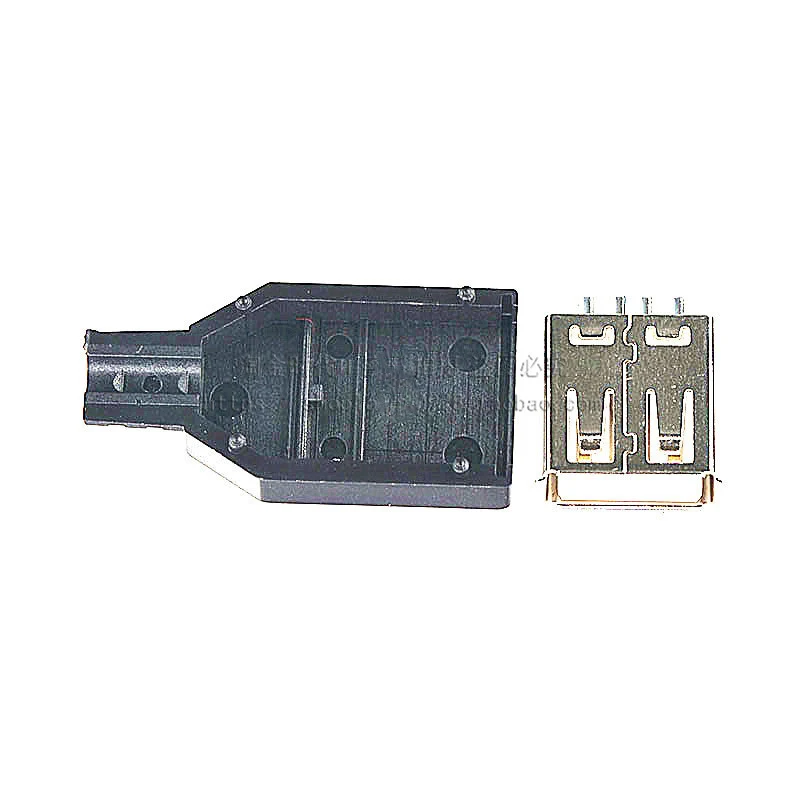 100 шт./лот USB Разъем картридж для карт из трех частей разъем типа A припой провод с