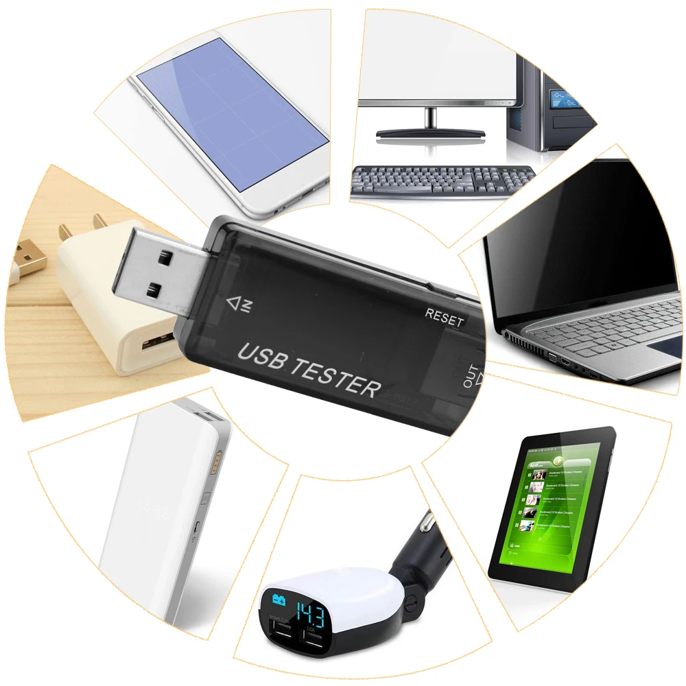 8 in 1 USB tester voltmeter ammeter Current Detector electric Battery Capacity Tester voltage meter Mobile Power Meter