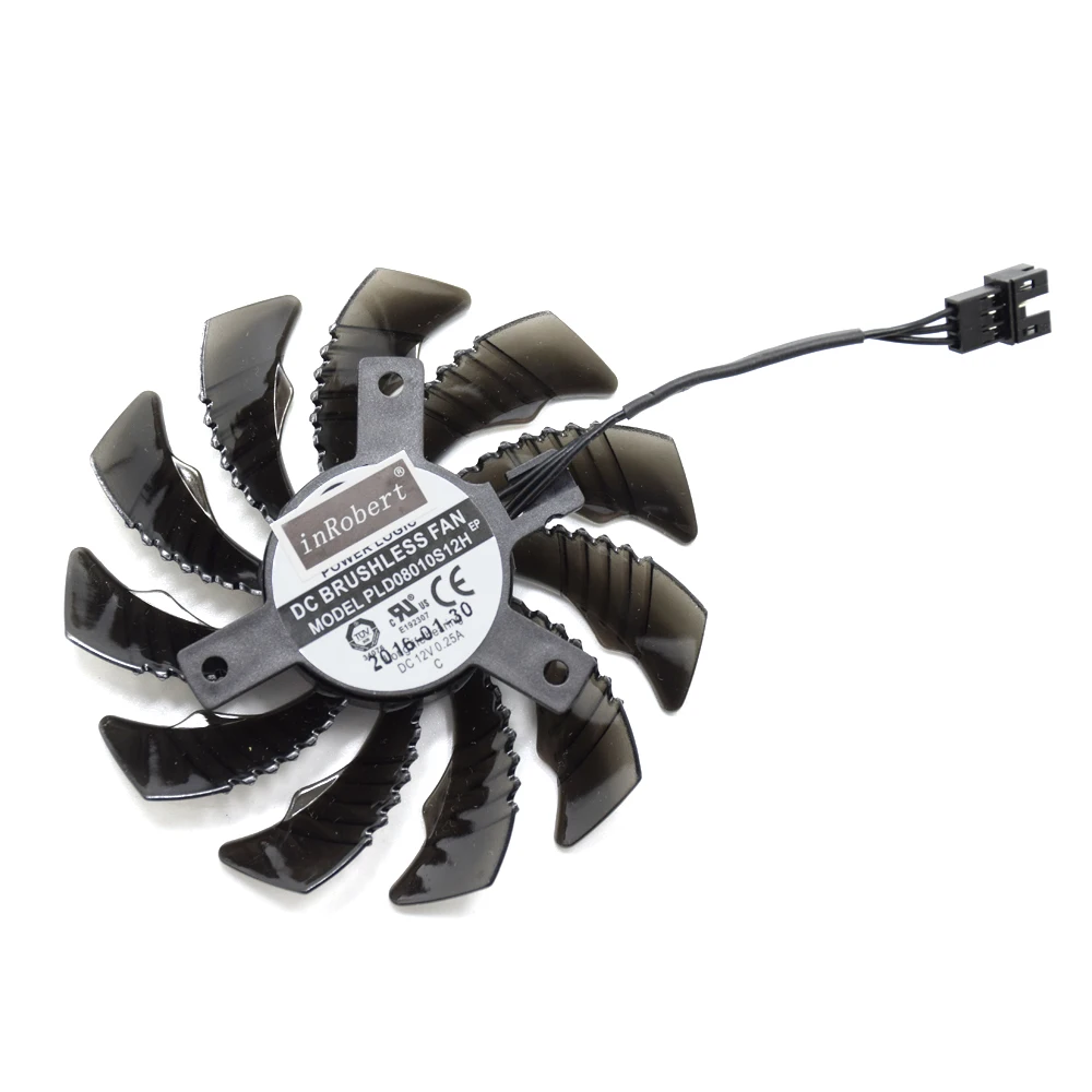 Новый вентилятор охлаждения 75 мм T128010SU PLD08010S12H 3Pin 0.35A для Gigabyte 7970 GTX 970 GAMING
