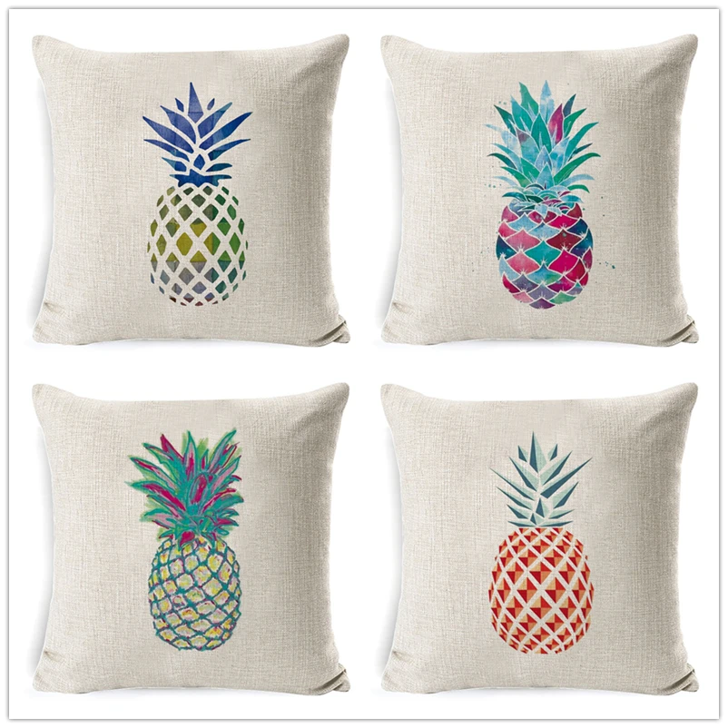 

Pineapple Nordic Cushion Cover Tropic Pineapple Throw Pillow Cover Polyester Cushion Case Sofa Bed Decorative Pillow