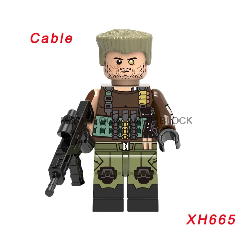

Xh665 Single Sale Legoing Super Heroes Cable Zombie Spiderman Domino Venom Carnage Figures Building Blocks Children Gift Toys