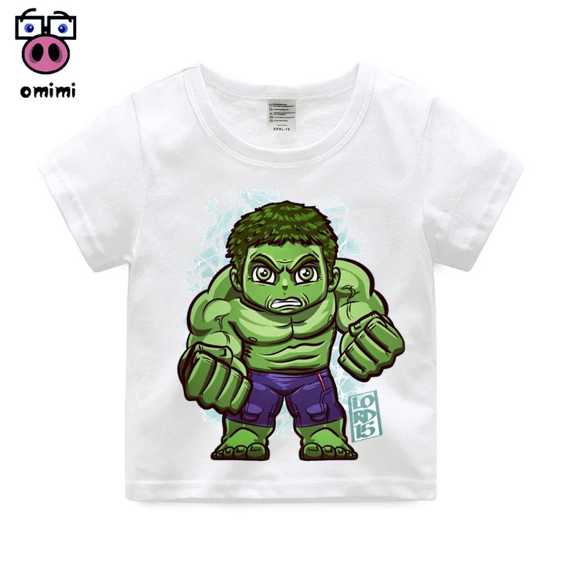 Avengers Hulk Boys Girls Kids Printing T-shirt Tee Short Sleeve Party Clothing