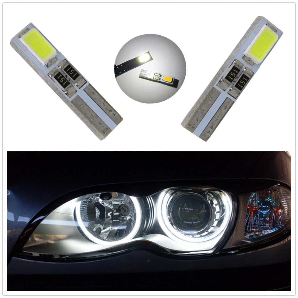 20 шт. светодиодсветодиодный лампы WLJH T5 W3W 5730 SMD 37 74 ангельские глазки|car light|car panel led