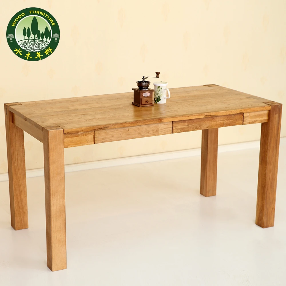 Mizuki Birch Wood Dining Table In Oak Desk Minimalist Modern