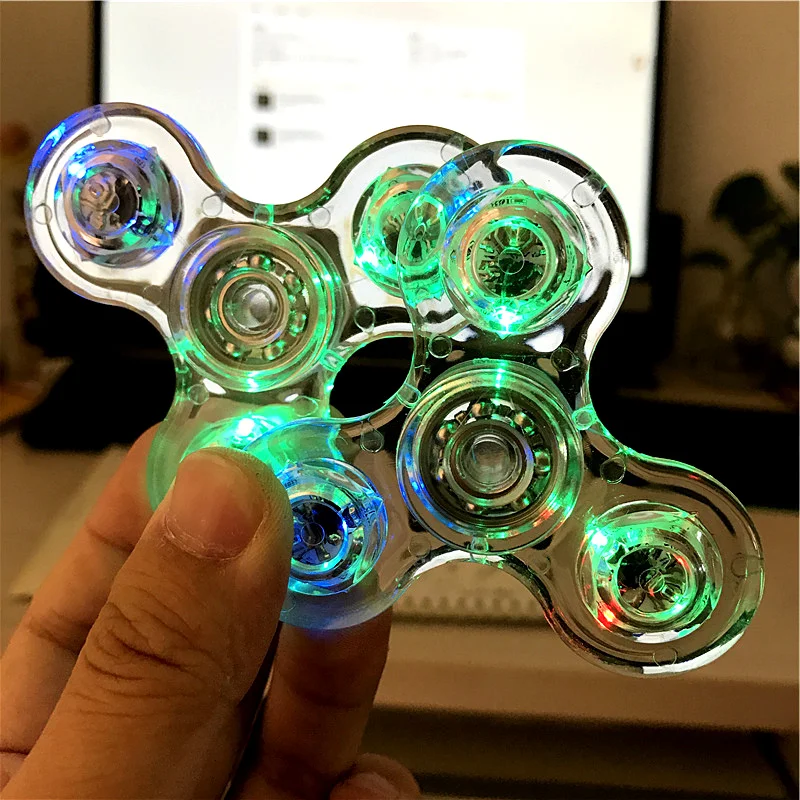 Luminous LED Glow-in-the-Dark Fidget Spinner - Stress Relief Toy