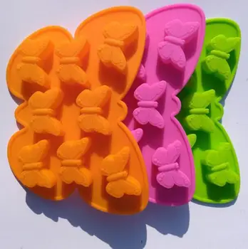 

8 cavity butterfly shape silicone mold fondant cake decoration mold ice mold resin clay craft mold DIY tool