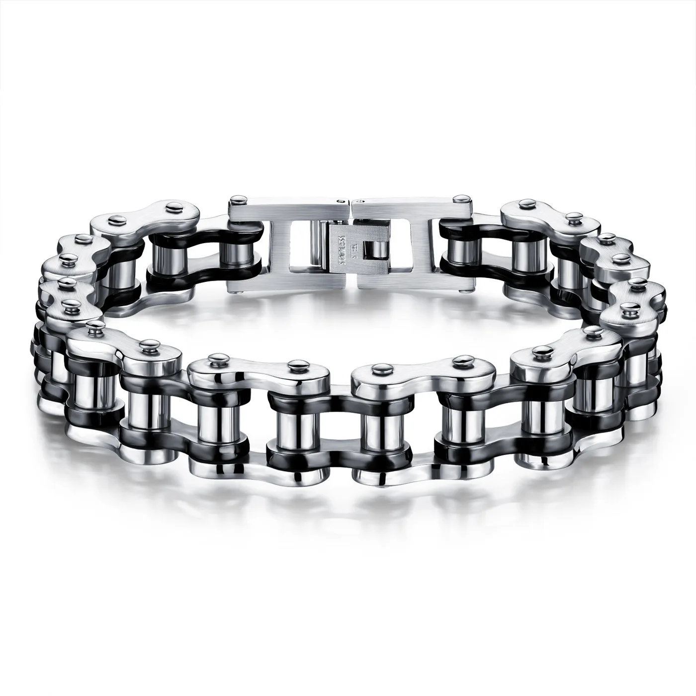 

free shipping Cool Men Biker Bicycle Motorcycle Chain Men's Bracelets & Bangles Fashion 4 Color 316L Stainless Steel Jewelry 781