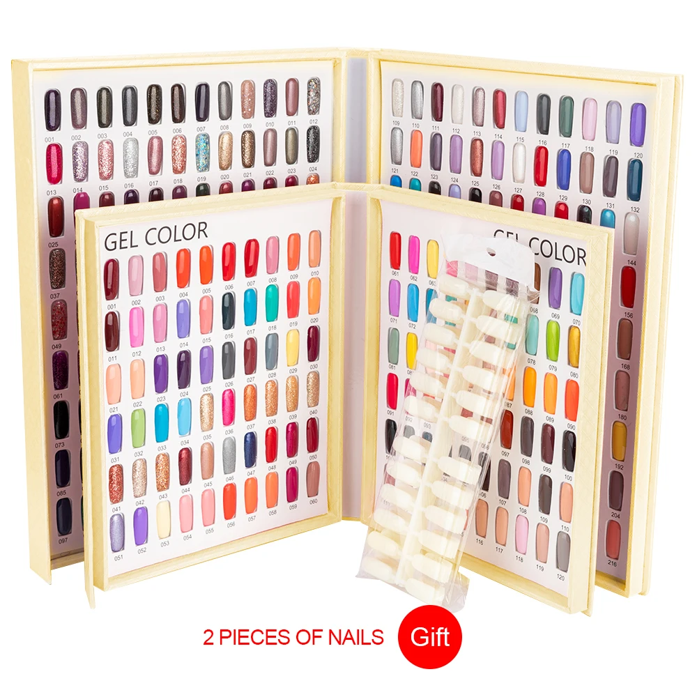 

Professional Model Nail Gel Polish Color Display Box Book Dedicated 216/120 Color Card Chart Painting Manicure Nail Art Tools