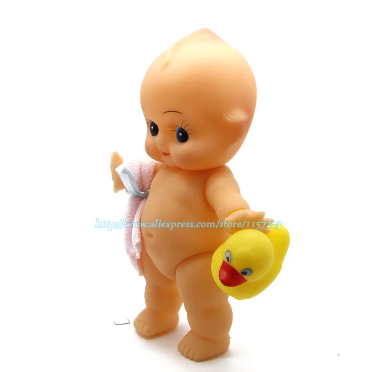 

Small size 20cm Bathe Dolls Cute Naked Kewpie Baby with duck Antique Action Figures Kids Bathing Toy Birthday Gift For Children