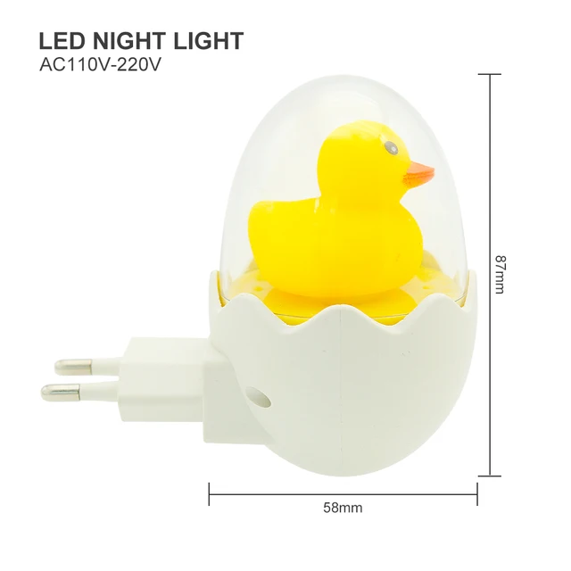 ANBLUB Lampe LED en forme de canard jaune avec t l commande applique murale avec minuterie