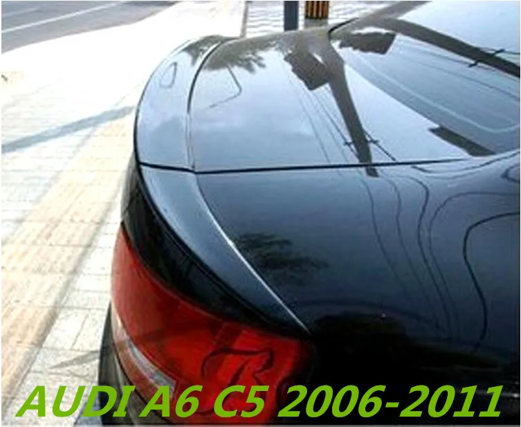 

JIOYNG Unpainted ABS CAR REAR WING TRUNK LIP SPOILER FOR 06-11 AUDI A6 2006 2007 2008 2009 2010 2011 BY EMS