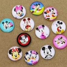 Мультяшная мышь 12 14 16 25 круглый стеклянный кабошон из эпоксидной смолы в ювелирных изделиях и компонентах демонстрационная плоская задняя часть DIY Изготовление ювелирных изделий