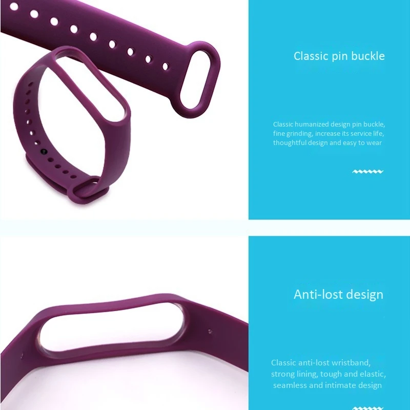 Для Xiaomi Mi Band 3 ТПУ ремешок Браслет замена Смарт спортивные часы наручные