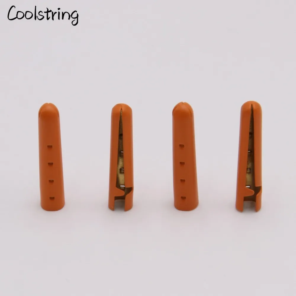 

Coolstring New 4pcs/set 4.0x23mm Fluorescent Yellow Orange Painting Metal Tips For Shoelace Drawstring Clothing DIY Accessories
