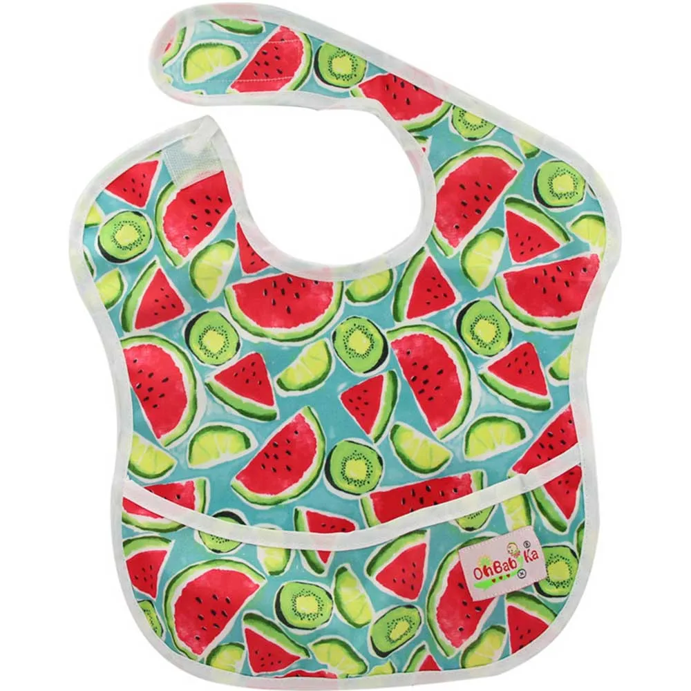 

Baby Feeding Superbib Big Ergonomic Easy Clean Waterproof Pocket Baby Bibs Baberos Bebes Adjustable Hook-Loop Bibs Infant Burp