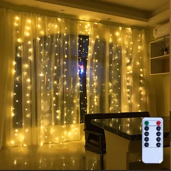 

3x3m 300 Led Curtain String Lights Fairy Light Wedding Party Christmas Garland Curtain Guirlande Lumineuse Led lights Decoration