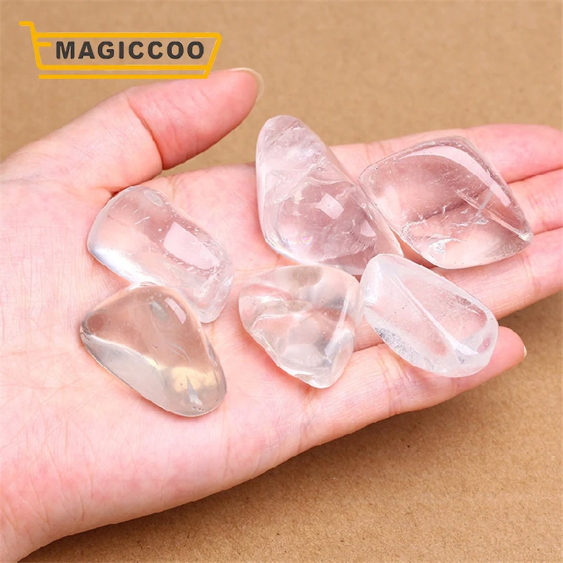 

MAGICCOO 100G/PACK Natural Mineral White Quartz Crystal Stone Rock Chips Specimen Healing collection natural fish tank stone