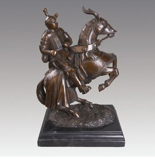 

B0601 425Western characters bronze ornaments bingqiangmazhuang warrior armored knight horses Continental crafts