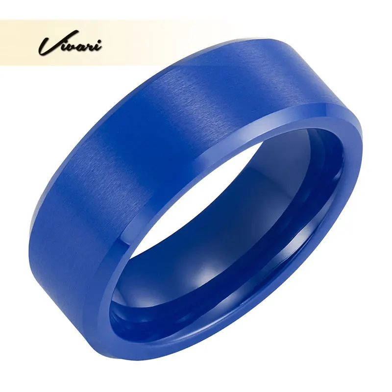 

Vivari 2017 Lover Fashion Color Ceramic Women Ring Sizes Brushed Blue Couples Gift Present Men rings Jewelry Finger Wear Charm