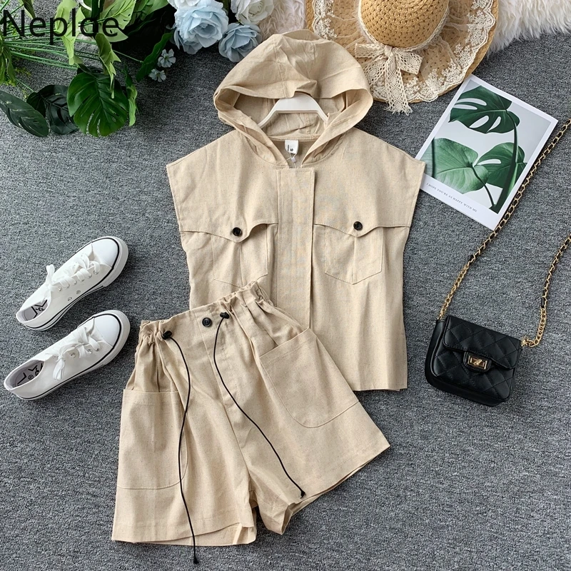 

Neploe Summer Outfits Wome Casual Suits Hooded Tops Shorts Set Overalls Femme Short Pants 2 Piece Sets 2019 Tracksuits Clothes