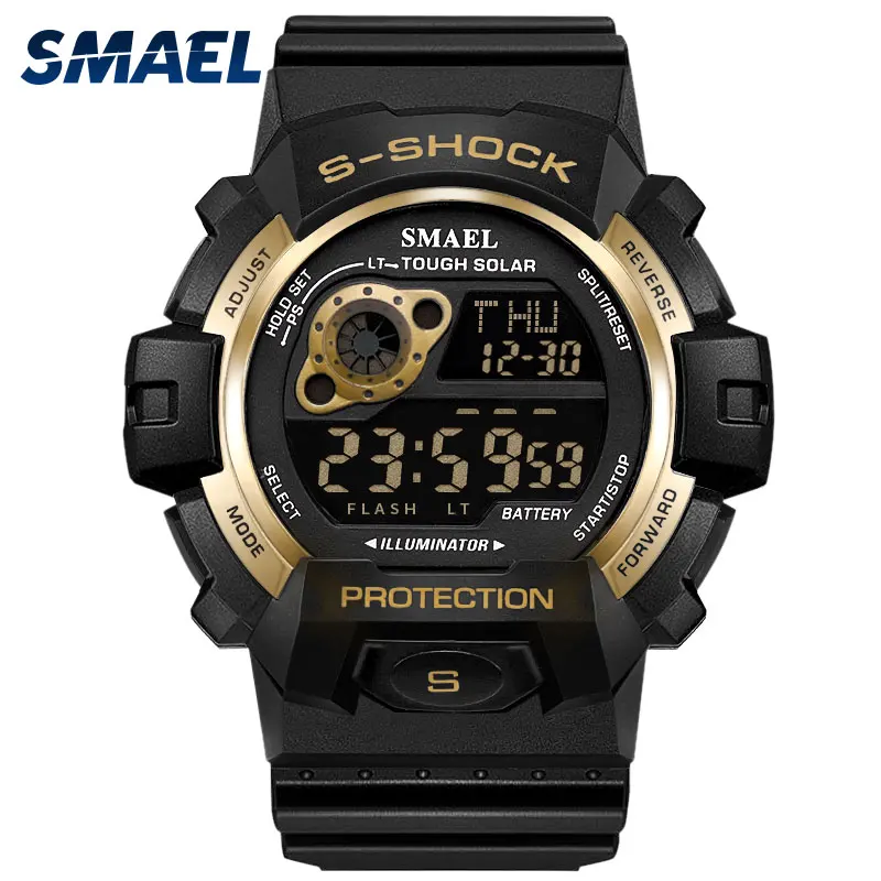 

SMAEL LED digital watch Men gold waterproof military army Sport Watches 1446 New 2017 relogio masculino esportivo digital Clock
