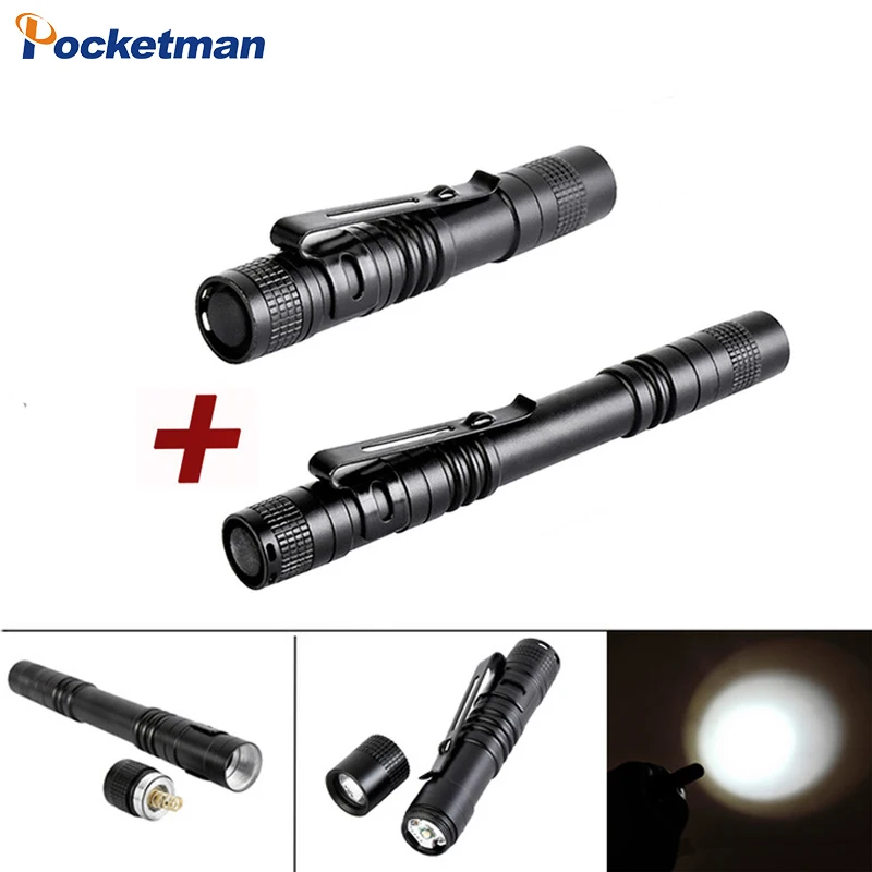 

Promotion Set!Portable Mini Pocket Penlight XPE Flashlight Torch working inspection Light 1 Mode Outdoor Camping Lighting z40