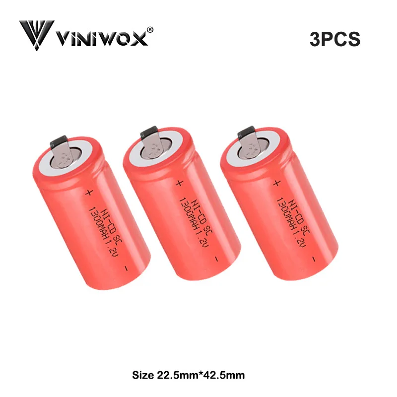 

Ni-CD New 1300mAh SC 1.2V Power Tool Battery cells Subc Rechargeable Battery Cell