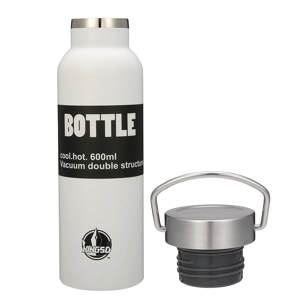 Beste KINGSO Vacu uuml;m Roestvrijstalen Waterfles Isolatie Koude 6 Kleuren 600 ml met Metalen Gesp
