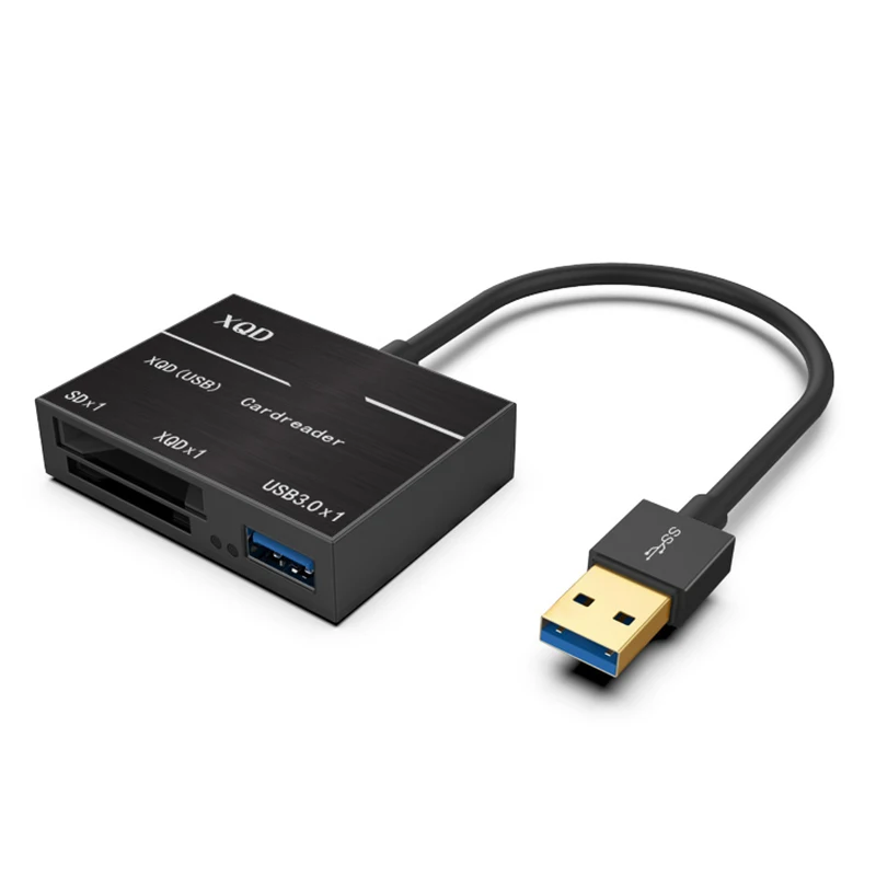 Адаптер F2 USB 3,0 к XQD кард-ридер XQD SD кард-ридер 500 МБ/с./с высокоскоростная камера комплект адаптер sony серии M/G для Nikon - Цвет: Black USB 3.0 to XQD