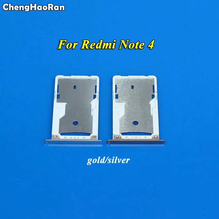 ChengHaoRan новый держатель лотка для sim карты Micro SD адаптер держателя слота Xiaomi Redmi 4 Note
