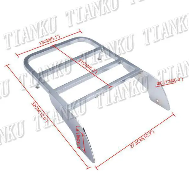 

Chrome Motorcycle Rear Luggage Rack For HONDA steed 400 600 All year